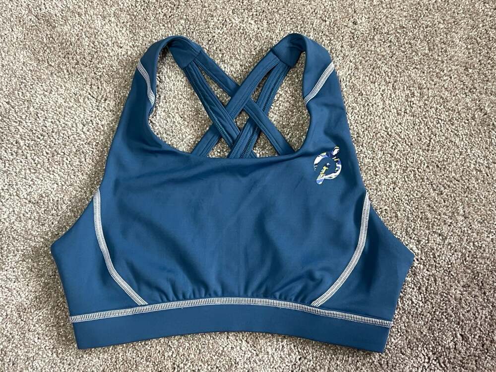 Peloton Cross-Back Sports Bra Blue Size S